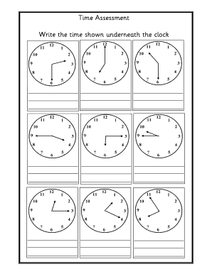 Time Assessment Worksheet