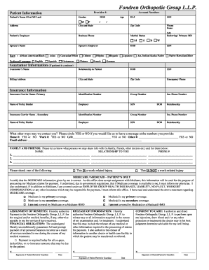 Patient Information Form