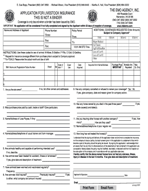 Livestock Insurance Application