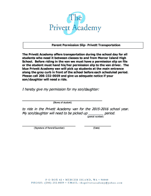 Packing slip format - I hereby give my permission for my sondaughter to ride - privettacademy