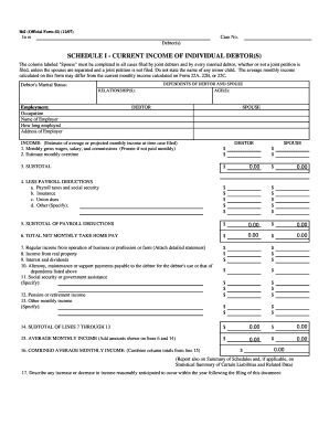 Official Form 6I - Current Income of Individual Debtor(s)
