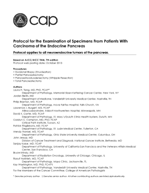 Pancreas Neuroendocrine Tumor Protocol