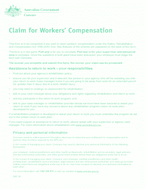 Claim for Workers’ Compensation