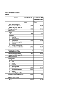 Investment Schedule Form NL-12