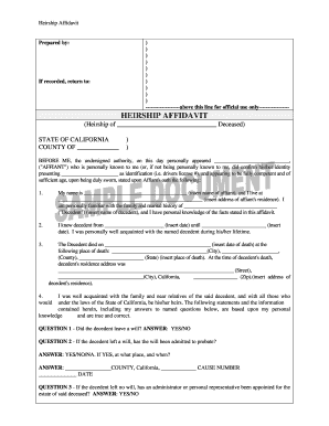 Heirship Affidavit