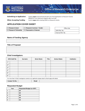 Research Grant Application Form