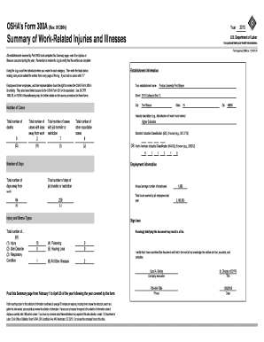 2015 OSHA 300 Log Fort Wayne Campus. OSHA Recodkeeping Forms - purdue