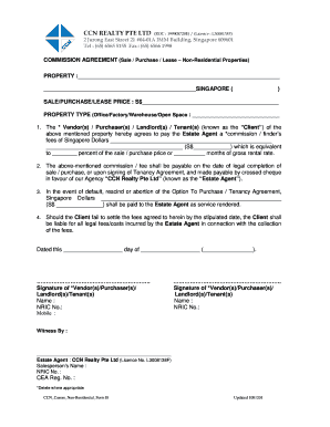 Commission Agreement for Non-Residential Properties