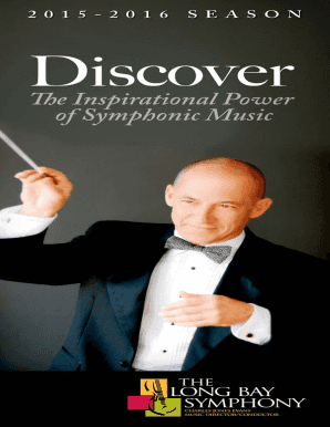 Long Bay Symphony 2015-2016 Season Subscription Form