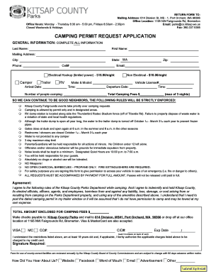 Camping Permit Request Application