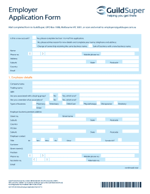 Employer Application Form