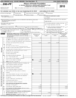 IRS Form 990-PF 2010