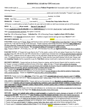 Residential Lease Agreement