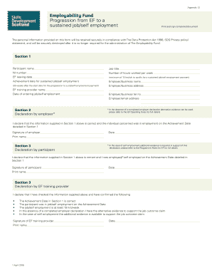 Employability Fund Progression Form