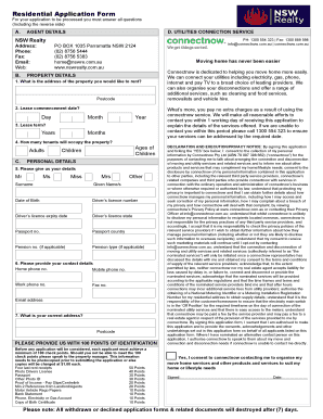 Residential Rental Application Form