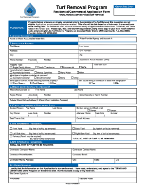 Turf Removal Program Application Form