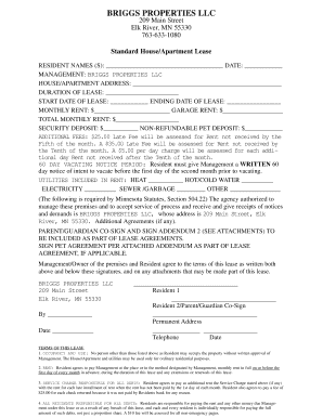Standard House/Apartment Lease