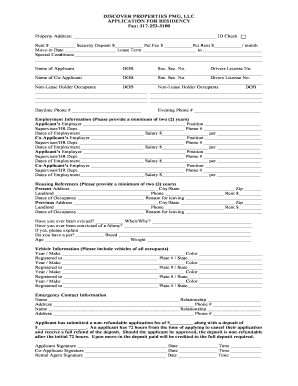 Discover Properties Residency Application