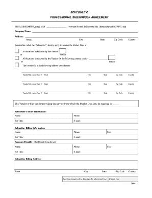 Professional Subscriber Agreement
