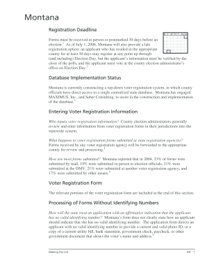 Montana Voter Registration Form