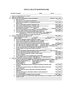 Dental Health Questionnaire