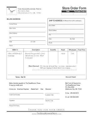 RoadRunner Press Store Order Form