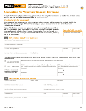 Application for Voluntary Spousal Coverage