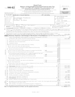 Form 990-EZ 2011