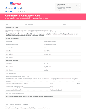 Continuation of Care Request Form