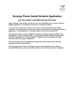 Synergy Power Assist Application Form