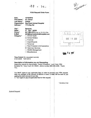 FOIA Request Order Form