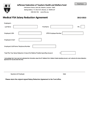 Medical FSA Salary Reduction Agreement