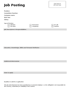 Job Posting Form