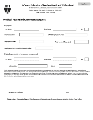 Medical FSA Reimbursement Request Form