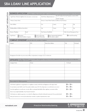 SBA Loan Application Form