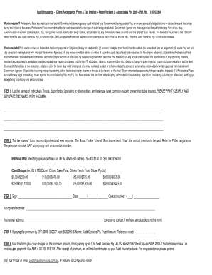 Audit Insurance Client Acceptance Form