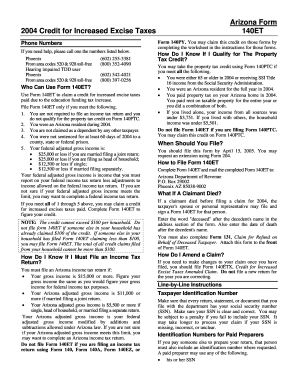 Arizona Form 140ET