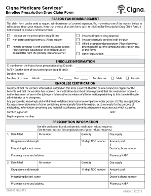 Cigna Medicare Prescription Drug Claim Form