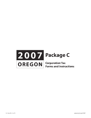 Oregon Corporation Excise Tax Return