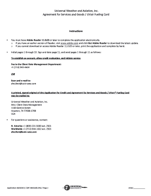 Universal Weather and Aviation Services and Goods Agreement