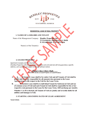 Residential Lease Agreement