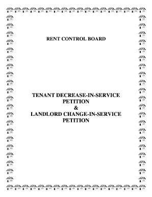 Tenant Decrease-in-Service Petition