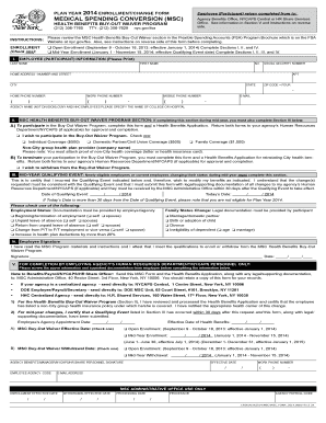 Medical Spending Conversion Health Benefits Buy-Out Waiver Form