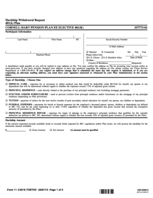 401(k) Hardship Withdrawal Request
