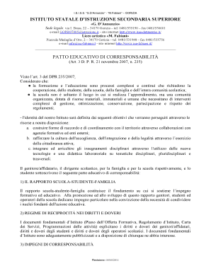 Patto Educativo di Corresponsabilità
