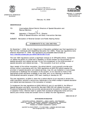 Michigan Revocation of Parental Consent Form