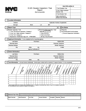 New York City Elevator Inspection Report