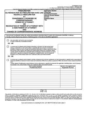 USPTO Power of Attorney Form