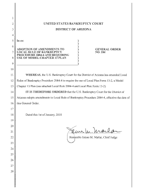 Chapter 13 Bankruptcy Plan Form