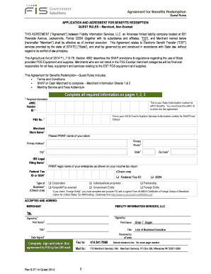 Agreement for Benefits Redemption